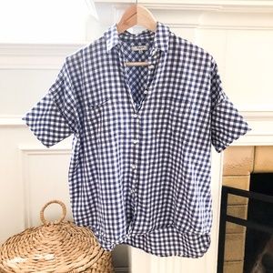 Madewell Blue Gingham Courier Shirt